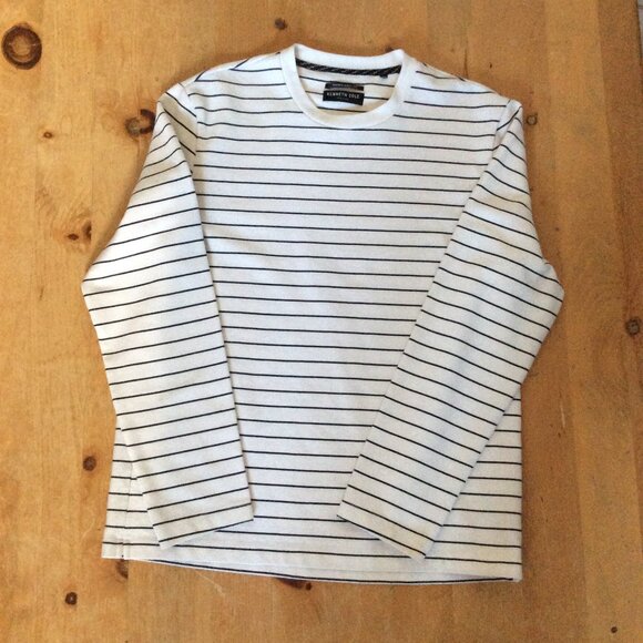 Kenneth Cole New York Men’s Striped Crewneck Sweater —Size M - Picture 1 of 4